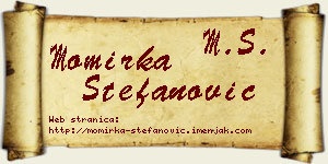 Momirka Stefanović vizit kartica